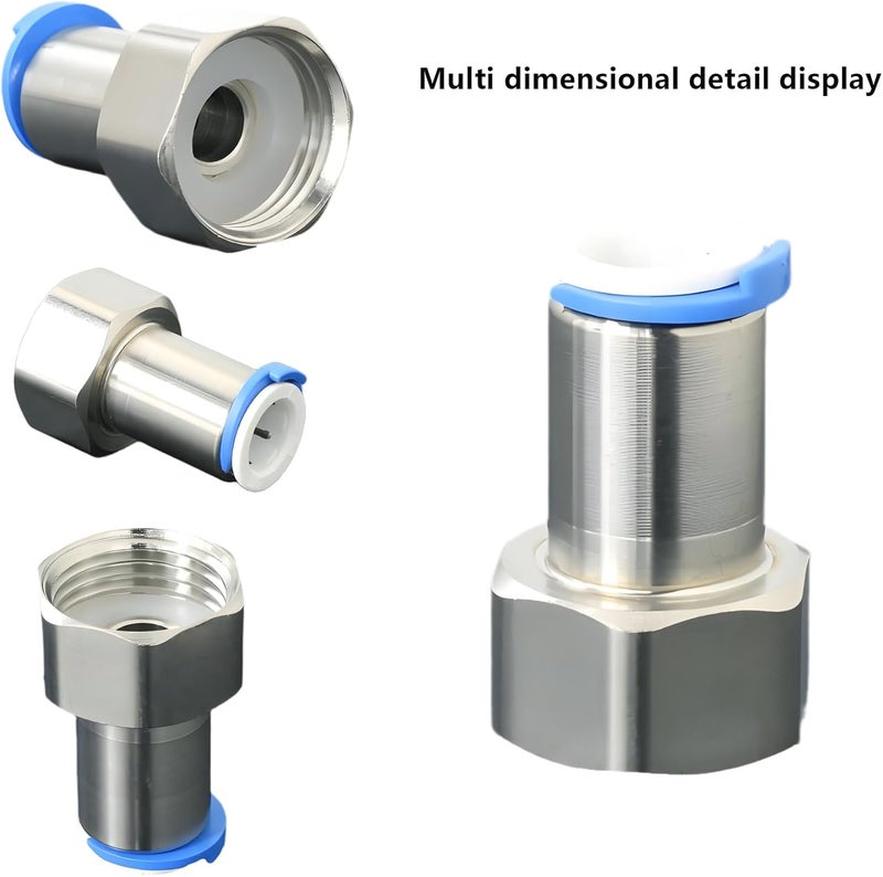 AimatRun 1/2" Female Thread x 3/8" OD Stainless Steel Push-to-Connect Adapter - Quick Connector Fitting for RO Systems, Water Purifiers & Filters - Image 2
